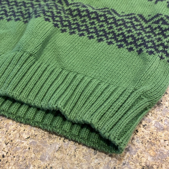 Gymboree Kids Pullover Partial Zip Sweater Green Blue 3 - Picture 7 of 13